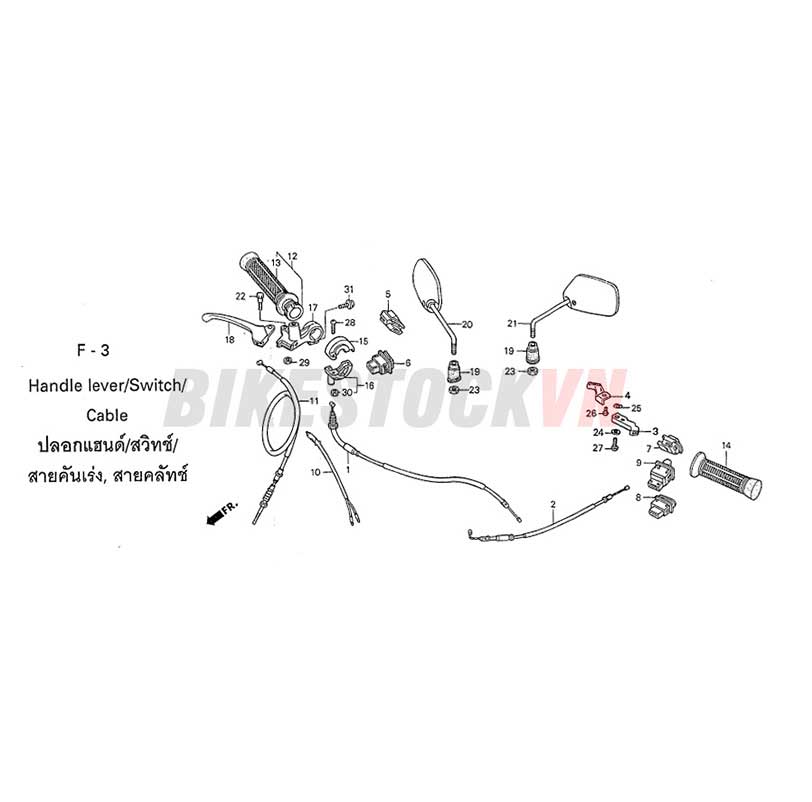 F-3_TAY PHANH/CÔNG TẮC/DÂY PHANH